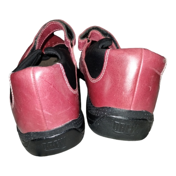 Drew Red Black Mary Jane Leather Orthotic Comfort Shoes Size 8.5 - Picture 3 of 10